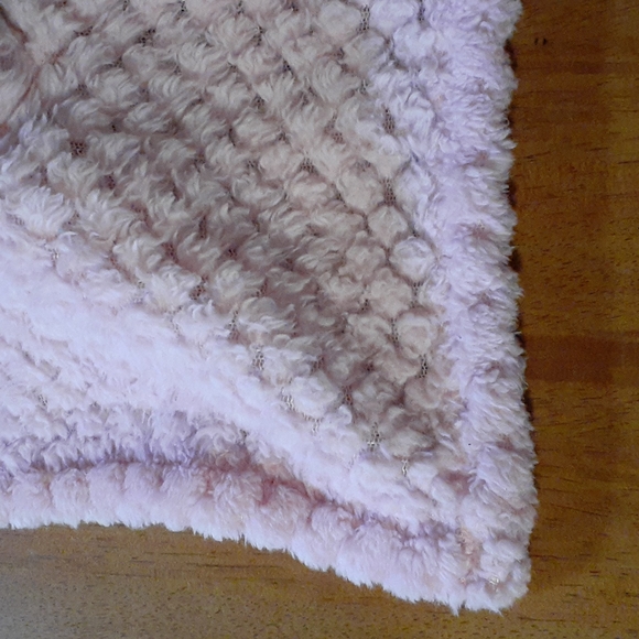 Okie Dokie Elephant Baby Blanket Pink Polka Dots Textured Plush Security Lovey - Picture 10 of 10